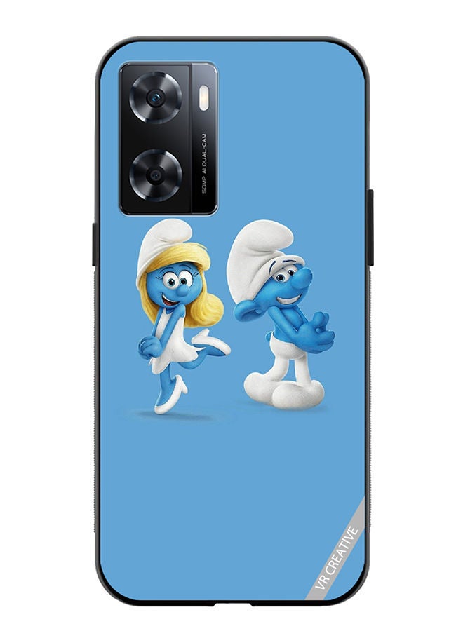 VR CREATIVE Protective Case Cover For OnePlus Nord N20 SE The Smurfs Design Multicolour - Image 1