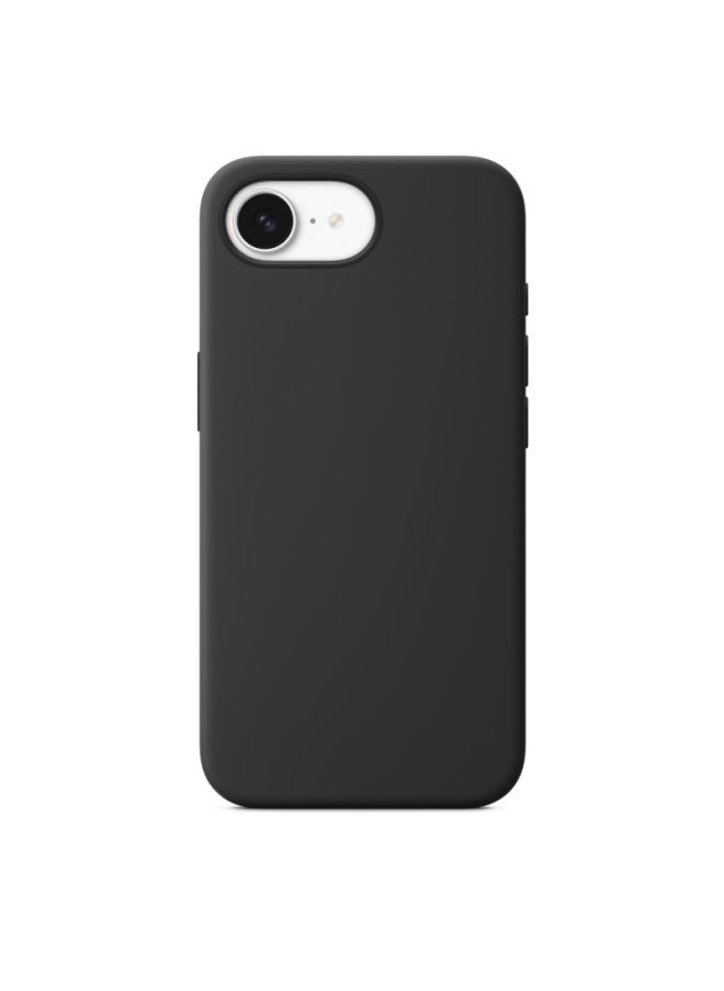 Generic - Suitable For Apple For Iphone16e(2025) Mobile Phone Case Solid Color Liquid Silicone Magnetic Suction Case Simple All-inclusive Case-Color:Black-Applicable Models:16e [liquid Style + Packaging With Label] - Image 1
