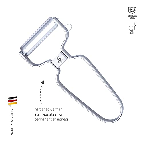 triangle Y-Peeler - 2 in (50 mm) - Stainless Steel Horizontal Serrated Blade - Peeler for Fruits & Vegetables - Ergonomic Handle - Dishwasher Safe - Made in Germany - Image 2