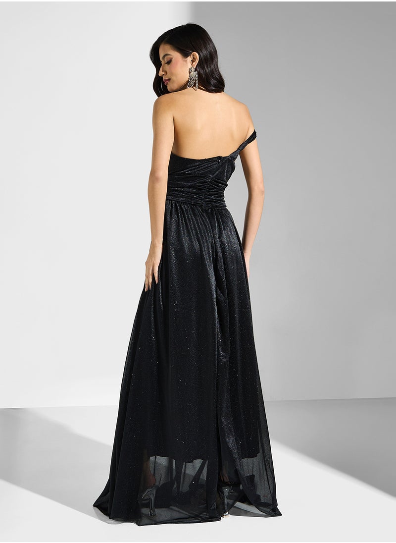 Ella Limited Edition One Shoulder Shimmer Dress  - Image 2