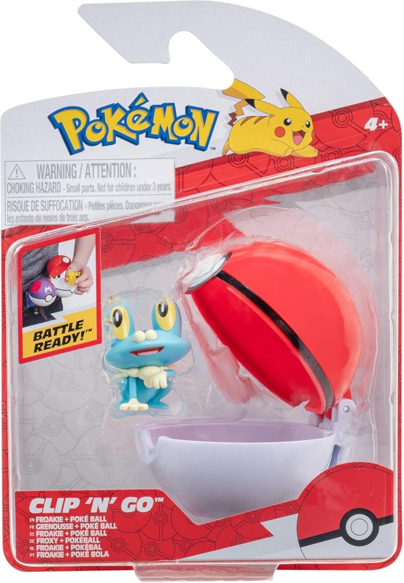 Pokemon Clip N Go - Froakie + Poke Ball