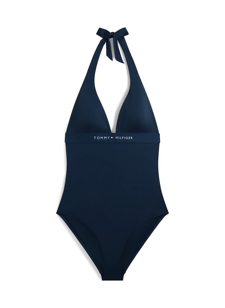 TOMMY HILFIGER Original Logo Halterneck Swimsuit - Image 5