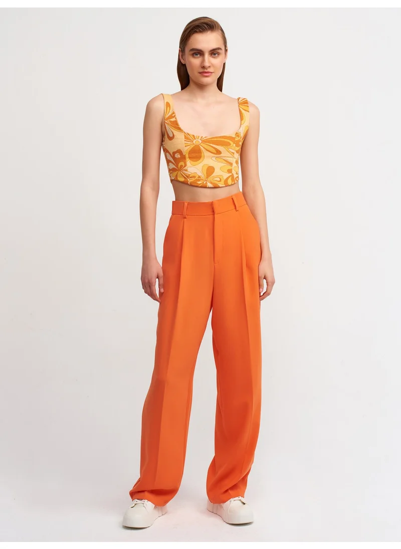 ديلفين 20139 Floral Patterned Bustier-Orange