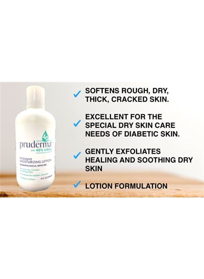 pruderma Urea 40 Lotion - Moisturizes & Rehydrates Thick, Cracked, Rough, Dead & Dry Skin - For Feet, Elbows and Hands - 8 oz - Image 2