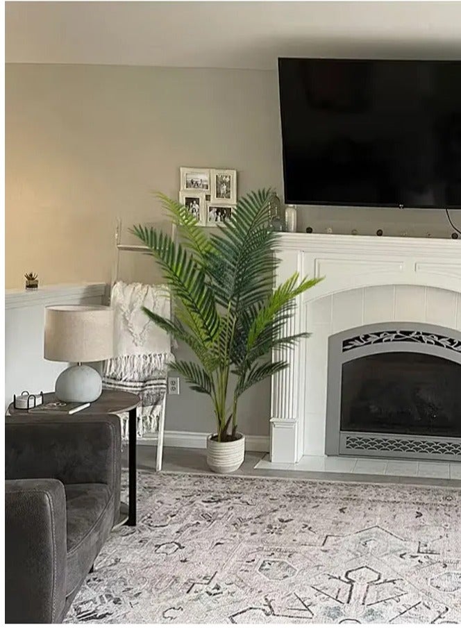 Snooe 160 CM نبات نخيل أريكا الاصطناعي - شجرة نخيل استوائية مزيفة، طولها 4 أقدام، تقدم في وعاء للاستخدام الداخلي والخارجي، مثالية للمنزل أو المكتب أو الحديقة، تزيين حديث وهدية ترحيبية. - Image 3