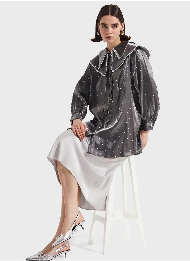 JUNE Baby Collar Button Down Shirt - Image 1