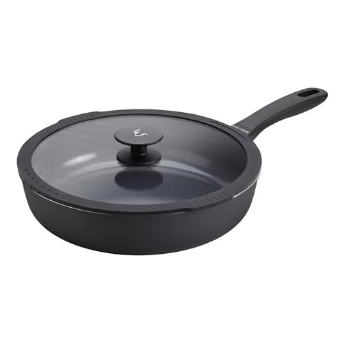 HENCKELS x EMERIL Lagasse Nola 11Inch Nonstick Saute Pan with Lid PFASFree Aluminum Cookware Made in Italy Oven Safe Ceramic Nonstick Fry Pan - Image 1