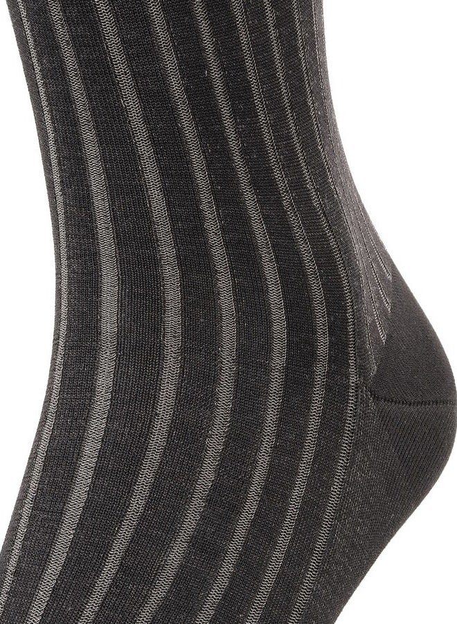 FALKE Men's Shadow Socks, Cotton, Grey (Grey-White 3030), 8.5-9.5 (1 Pair), Grey (Grey-White 3030), 42.5-43.5 EU - Image 3