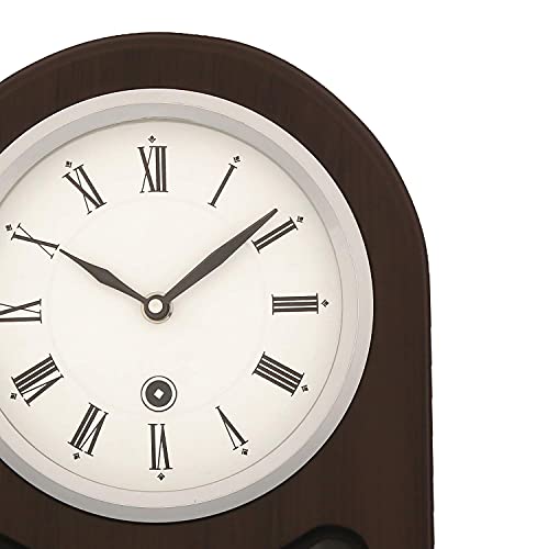 CHRONIKLE Vertical Wooden Case Analog Pendulum Roman Numbers Table Clock for Office Desk Study Room Home Decorations Gifts (Size: 23 x 8 x 33.5 CM | Weight: 1240 Gram | Color: Rosewood) - Image 5