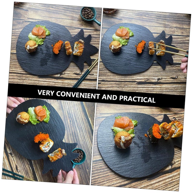 Pineapple Shaped Stone Steak Plate 30x20cm Serving Tray For Sushi Dessert Kitchen Dining - Image 5