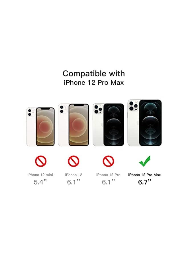 Jetech 3 in 1 Case for iPhone 12 Pro Max 6.7-Inch, with 2-Pack Screen Protector and Camera Lens Protector, Non-Yellowing, Full Coverage Tempered Glass Film, Shockproof Bumper Phone Cover (Clear)  - Image 4