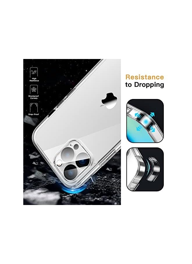 Jetech 3 in 1 Case for iPhone 12 Pro Max 6.7-Inch, with 2-Pack Screen Protector and Camera Lens Protector, Non-Yellowing, Full Coverage Tempered Glass Film, Shockproof Bumper Phone Cover (Clear)  - Image 5