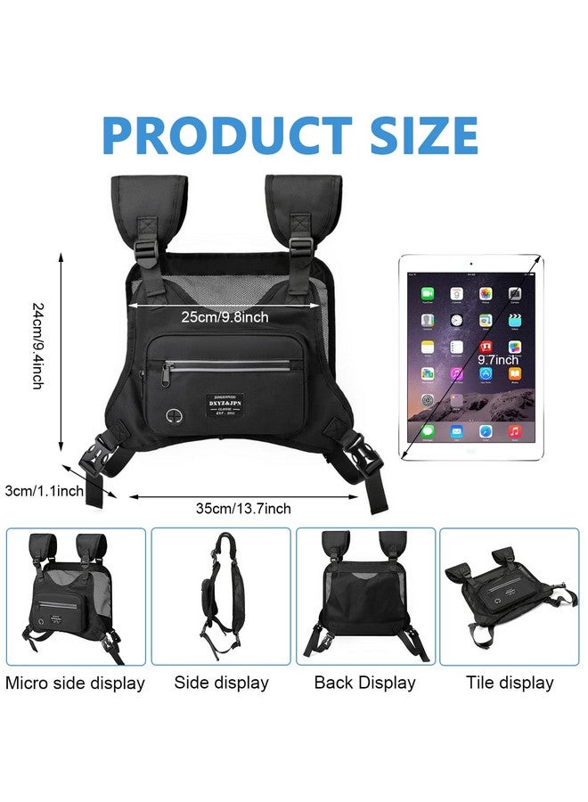 GUSTAVE¬Æ Chest Bag for Men Women, Stylish Tactical Vest Chest Bag Men, Adjustable Rig Bag for Hiking, Camping, Night Running, Exercise - Image 3