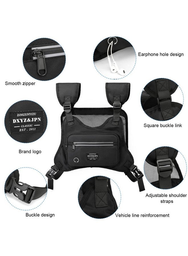 GUSTAVE¬Æ Chest Bag for Men Women, Stylish Tactical Vest Chest Bag Men, Adjustable Rig Bag for Hiking, Camping, Night Running, Exercise - Image 2