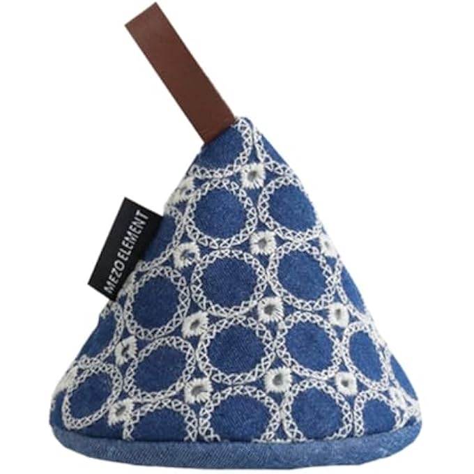 Pot Handle CoverSleeves Triangle Cotton Handle Cover Heat Insulated Pot Lid Grip Scald Proof Pan Grip Cover For Frying Pan Griddle Kettle Dark Blue - Image 1