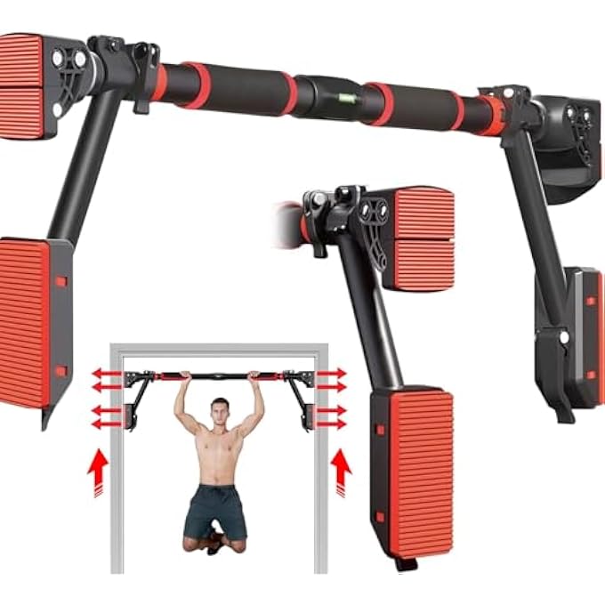 rayihni Pull Up Bar Door – Wall Mounted Chin Up Bar For Indoor & Outdoor Home Gym | Adjustable Door Pullup Bar Stand For Pull Ups, Calisthenics, Strength Training Hanging Bar, Calisthenics Bars - Image 1