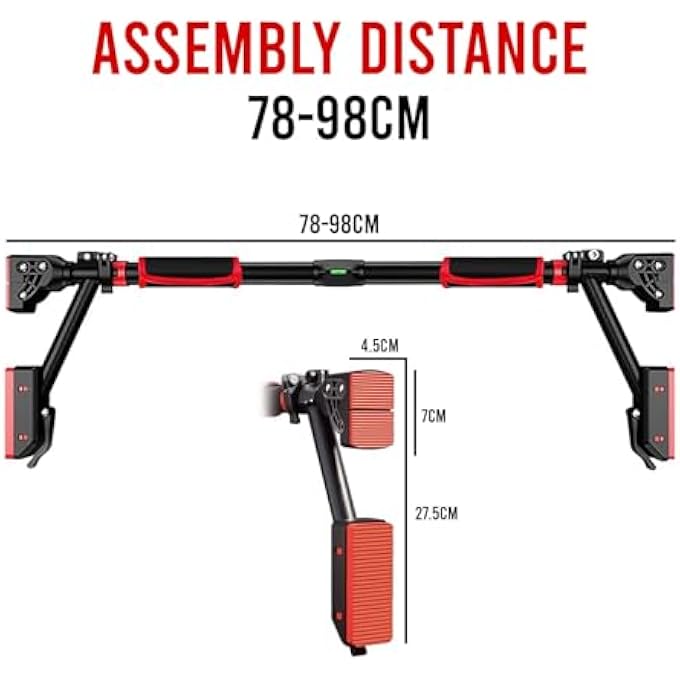 rayihni Pull Up Bar Door – Wall Mounted Chin Up Bar For Indoor & Outdoor Home Gym | Adjustable Door Pullup Bar Stand For Pull Ups, Calisthenics, Strength Training Hanging Bar, Calisthenics Bars - Image 4