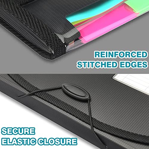 NISUN 13 Pockets A4 File Organiser for documents, Expanding File Folder Letter Size Paper Document Storage with Coloured Tags for Office and School (33 * 24cm) - Image 5