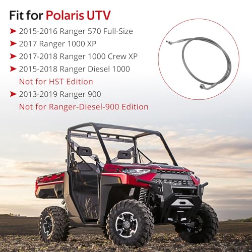JAVIK Rear Left Brake Hose Line Fit for Polaris Ranger 570 FullSize Ranger 900 Ranger 1000 Crew XP Ranger Diesel 1000 20152019 OEM1911733 - Image 3