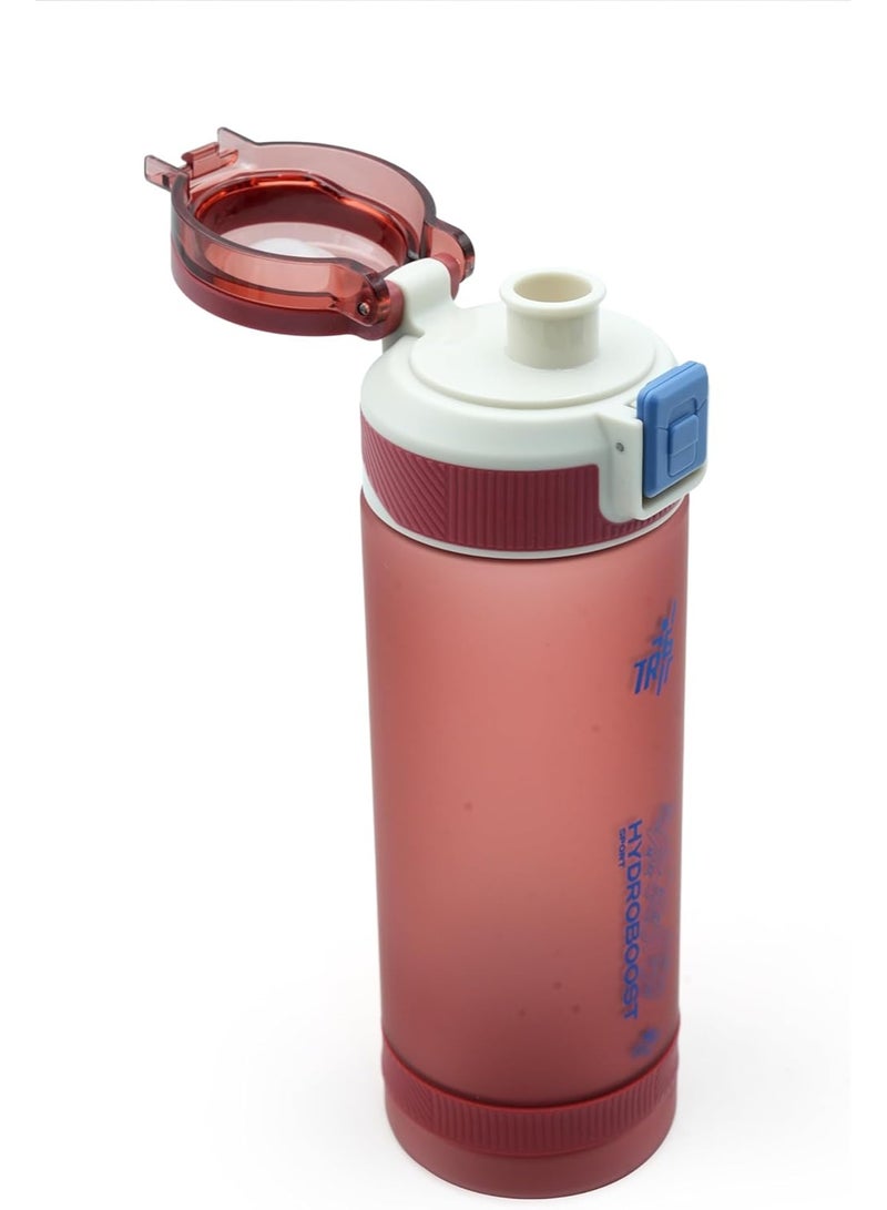 TR6 Sport Frosted Gym Water Bottle BPA Free Leak Proof with Measurement Markers Flip Lock Lid Durable Hydration Bottle for Fitness Office Travel Outdoor Wide Mouth for easy cleaning (Red) 790ml - Image 2