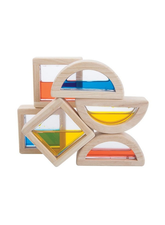 PlanToys 6 Piece Water Block Building & Color Mixing Learning Toy (5523) | Sustainably Made from Rubberwood and Non-Toxic Paints and Dyes - Image 3