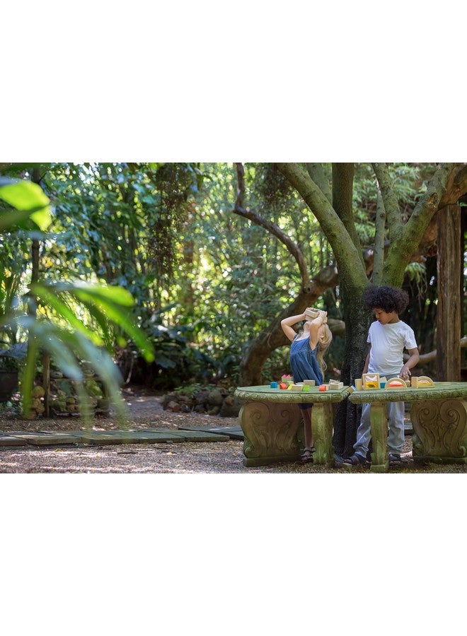 PlanToys 6 Piece Water Block Building & Color Mixing Learning Toy (5523) | Sustainably Made from Rubberwood and Non-Toxic Paints and Dyes - Image 5