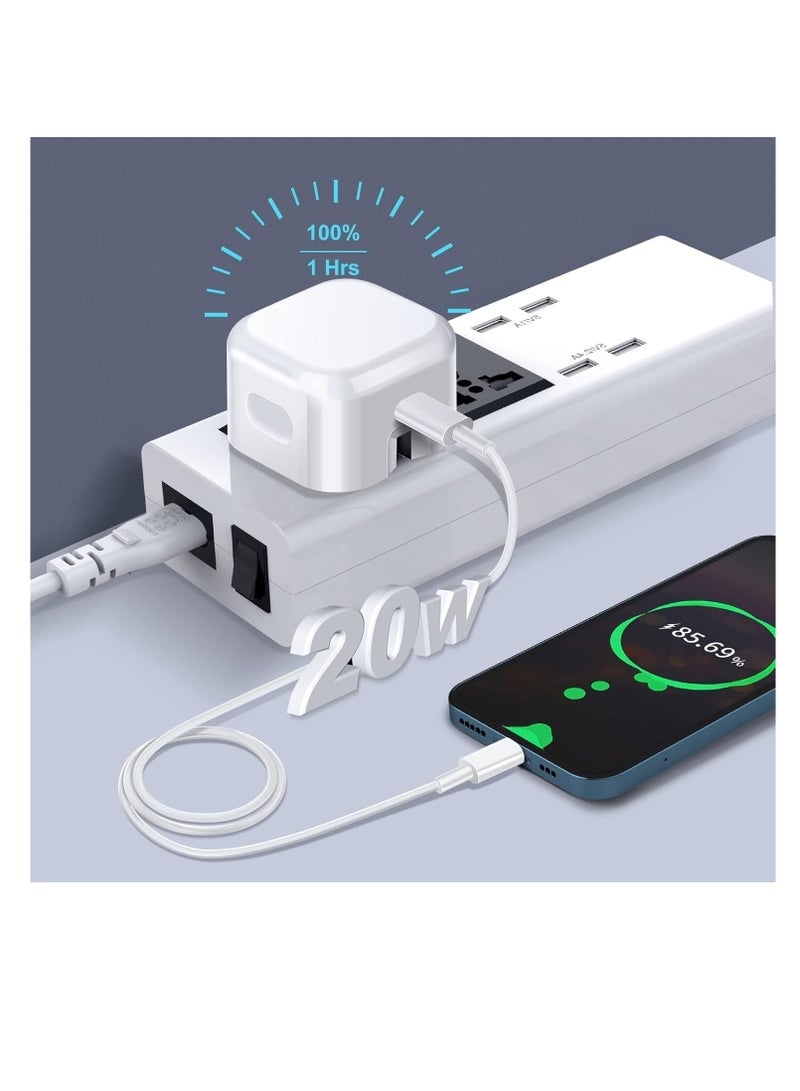 general iPhone 16 Charger, 20W PD USB C Charger UK Power Adapter Plug with 1M USB C to C Charging Cable Cord for iPhone 16/16 Plus/16 Pro/16 Pro Max/15/15 Plus/15 Pro/15 Pro Max - Image 1