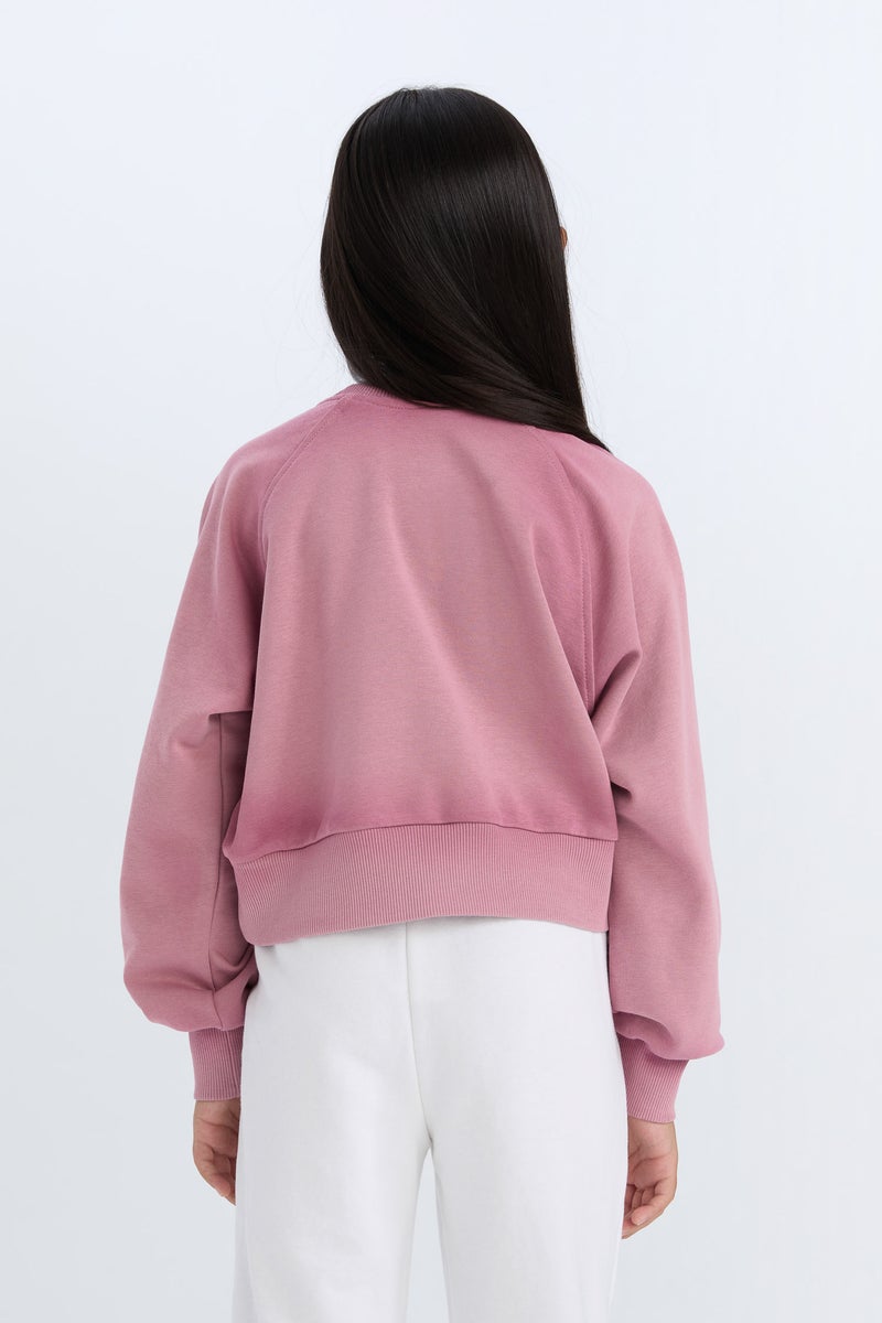 ديفاكتو سويت شيرت كروب بناتي بيزك قصة مريحة - Image 5