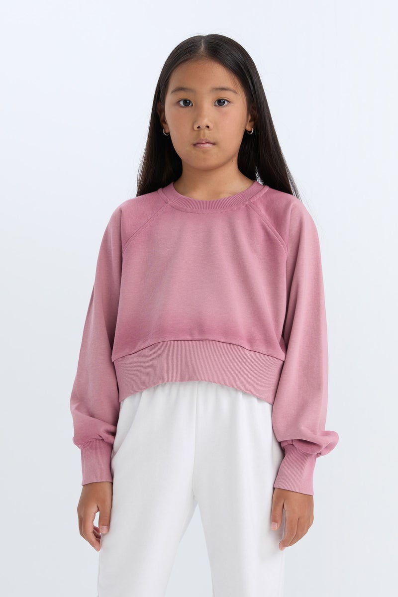 ديفاكتو سويت شيرت كروب بناتي بيزك قصة مريحة - Image 4