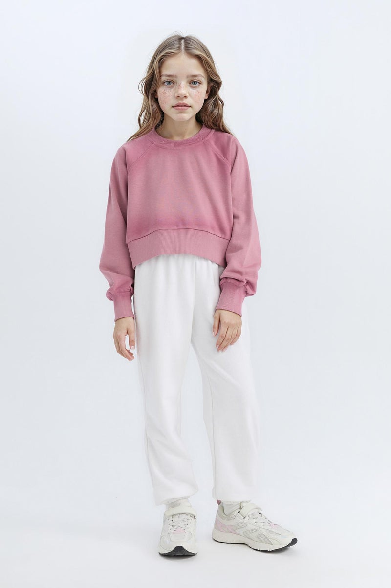 ديفاكتو سويت شيرت كروب بناتي بيزك قصة مريحة - Image 2