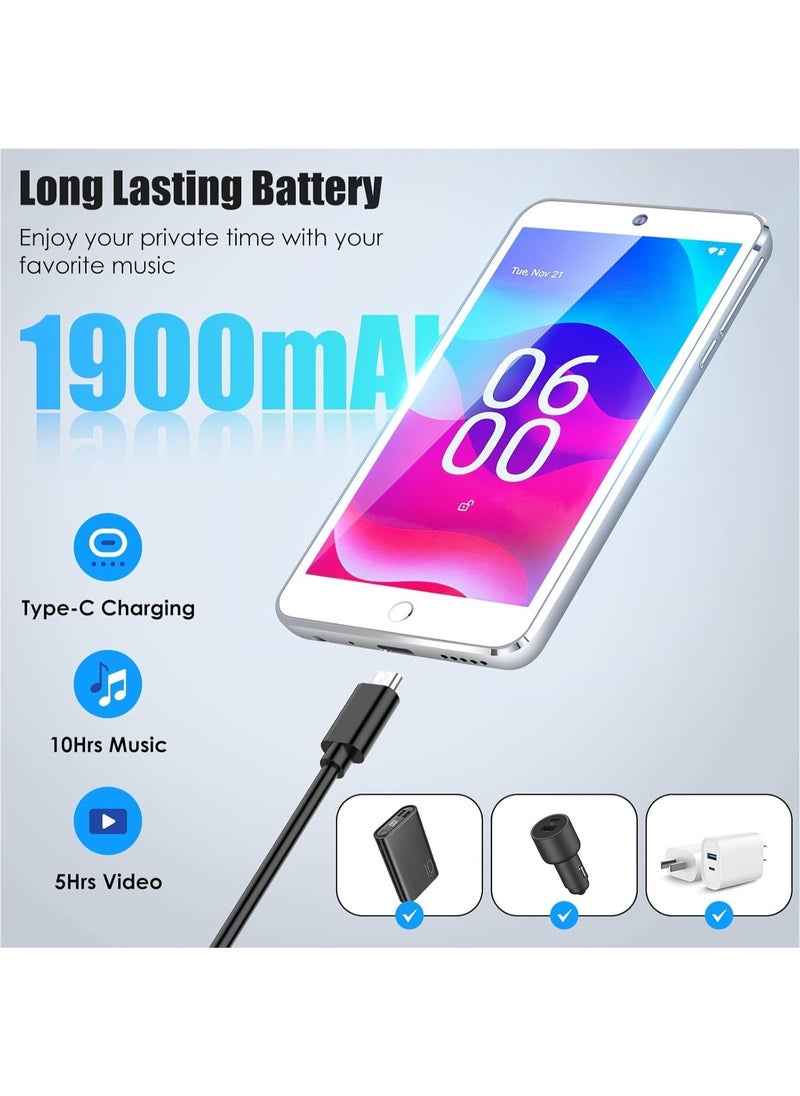 LAESO - 160GB Bluetooth MP3 Player, Digital Android WiFi Mp4 Player with Camera, 4.3" Touch Screen Portable Walkman HiFi Music Player with Speaker & App Store, Max Support 256GB - Image 1