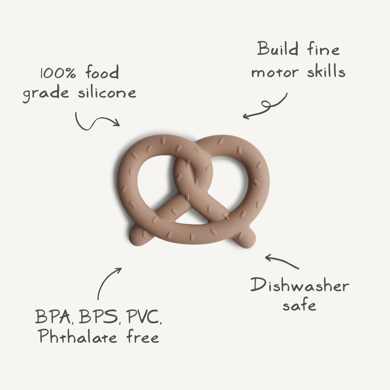 mushie Silicone Baby Teether Toy | Pretzel - Image 2