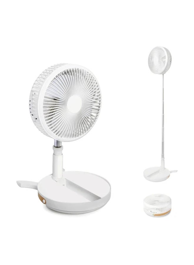 كروني مروحة طاولة صغيرة تلسكوبية من كروني Ky-19107، مروحة صامتة محمولة مع بطارية 3600 مللي أمبير/ساعة، عمر بطارية طويل، 3 إعدادات سرعة، وارتفاع قابل للتعديل من 37 إلى 91 سم لسطح المكتب والتبريد الشخصي - Image 1