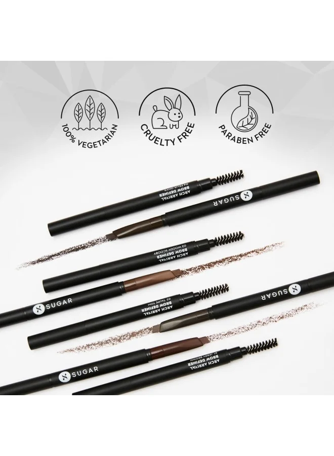 SUGAR Cosmetics Arch Arrival Brow Definer 01 Jerry Brown, Medium Brown