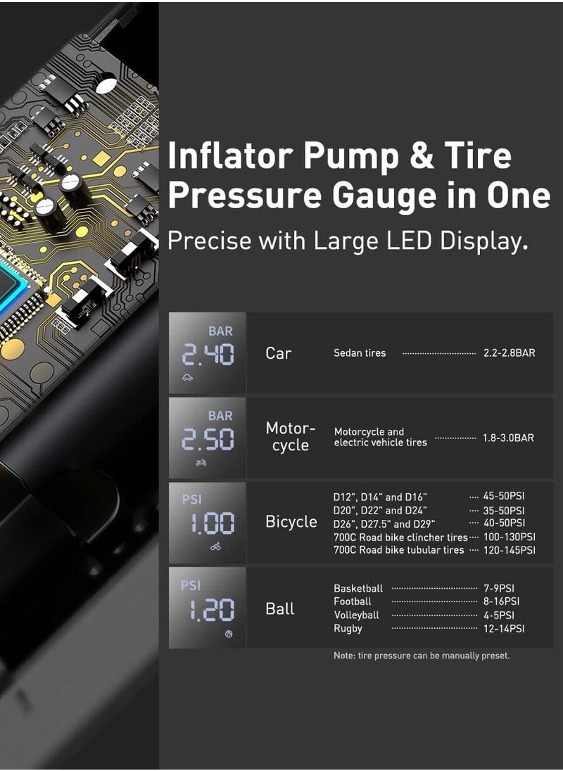 Generic - Super Mini Inflator Pump Air Compressor, for Car, Bike and more - Image 1