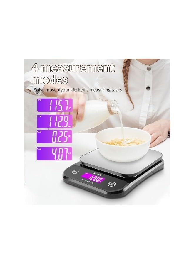 PROMASS IPX7 Waterproof Food Digital Scale, 11lb/0.01oz High Precision,USB Rechargeable Food Kitchen Scale, Suitable for Cooking, Baking, Weight Loss - Image 4