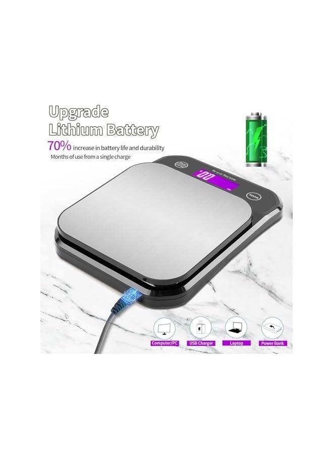 PROMASS IPX7 Waterproof Food Digital Scale, 11lb/0.01oz High Precision,USB Rechargeable Food Kitchen Scale, Suitable for Cooking, Baking, Weight Loss - Image 5