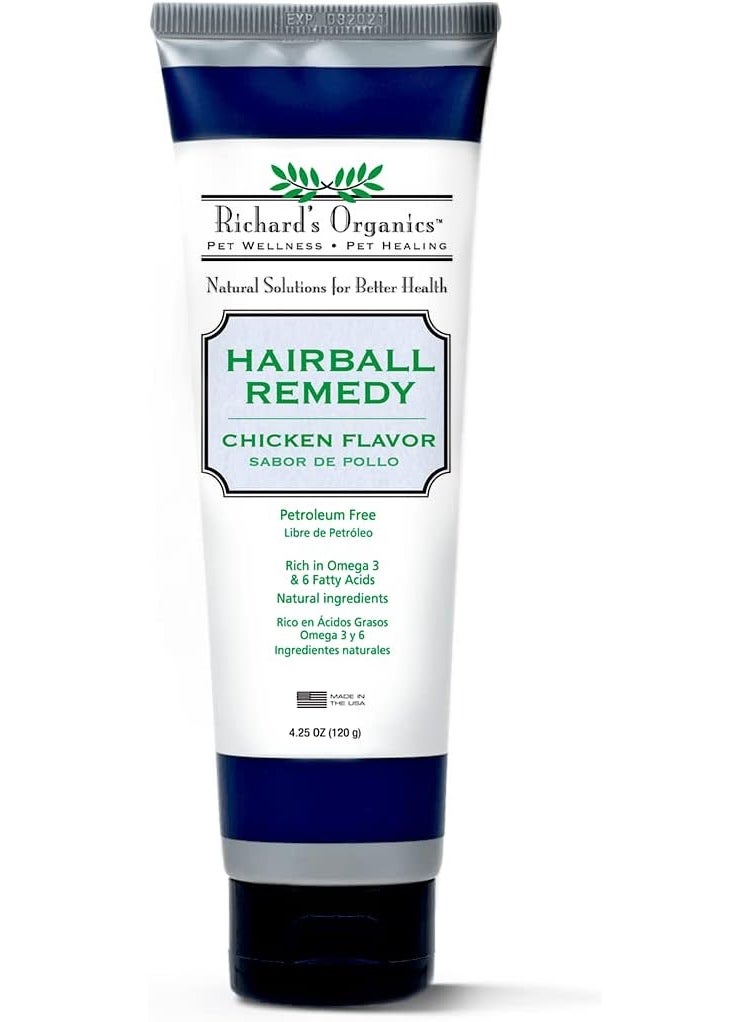 ريتشاردز أورجانيكس سينرجيلاب ريتشاردز، علاج كرات الشعر العضوي للقطط، معجون بنكهة التونة، 120 غرام - Image 1