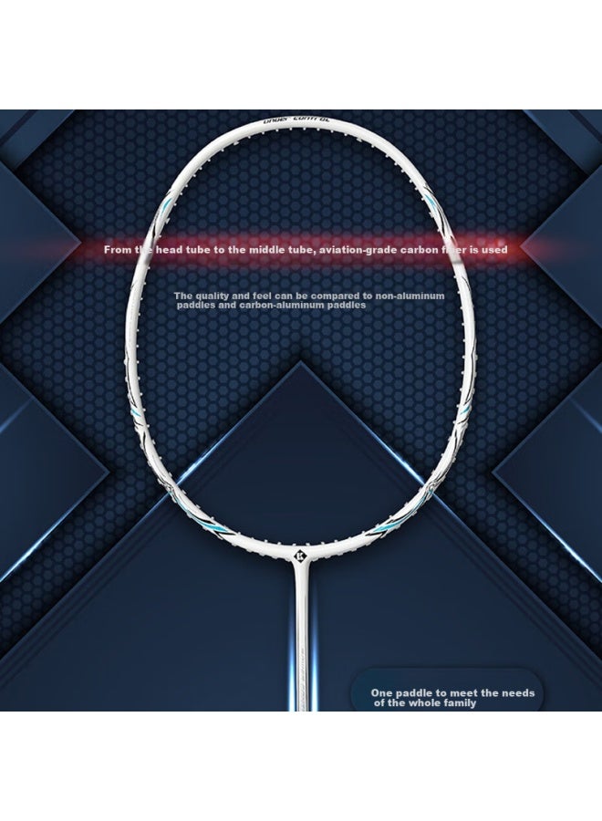 Kumpoo K520 Pro Badminton Racket Upgrade Edition Smoky Wind Full Carbon 4u Balanced Racket K520 Pro Pearl White - Image 3