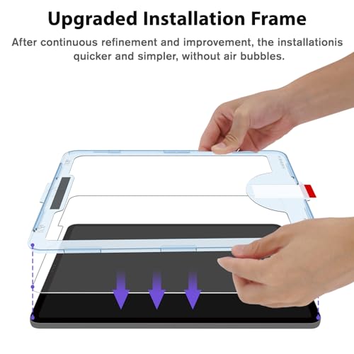 KCT Paperfeel Glass Screen Protector Compatible with iPad Pro 12.9 6th/5th/4th/3rd Generation (2022&2021&2020&2018), Matte Surface, Tempered Glass, EZ Kit - Image 3