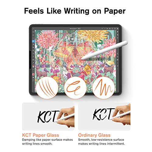 KCT Paperfeel Glass Screen Protector Compatible with iPad Pro 12.9 6th/5th/4th/3rd Generation (2022&2021&2020&2018), Matte Surface, Tempered Glass, EZ Kit - Image 5
