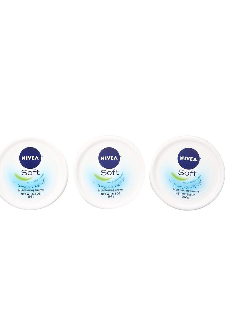 Nivea NIVEA Soft Moisturizing Creme, 6.8 Ounce (Pack of 3) - Image 2