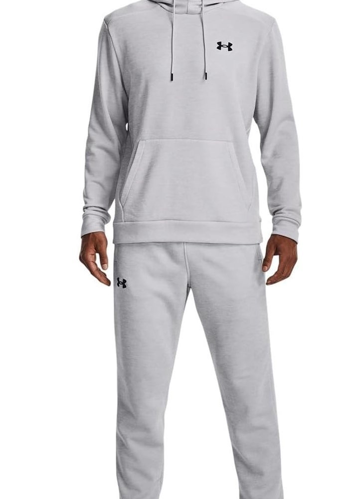 Under Armour Men's Armourfleece Twist Tapered Leg Pant in Halo Gray - Image 4