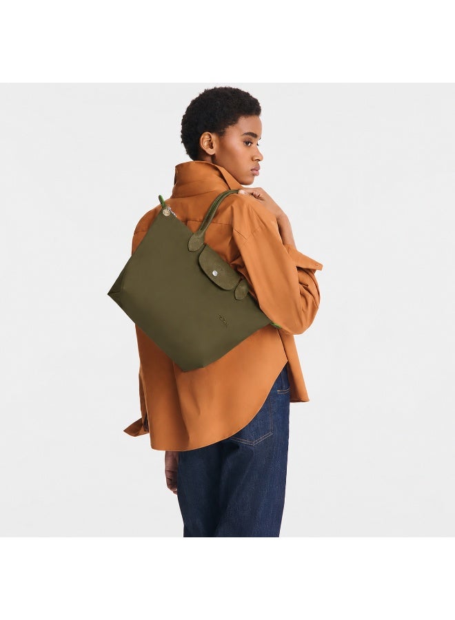 Longchamp 70th Anniversary Eco Color Le Pliage Medium Foldable Tote Bag, Khaki Olive Green - Image 2