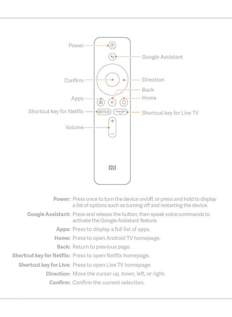 Eworld - New Bluetooth Voice Remote Control Work with Xiaomi Mi Box S XMRM 006A Controller - Image 1