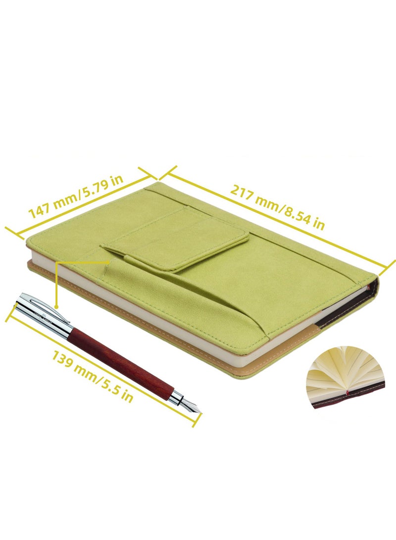 Excefore Classic Leather Journal Notebook,  Handmade Refillable Full Grain Leather Bound Journal, A5 Size Hardcover Journal Notebook for Women Men, Daily Premium Notebook for Note Taking, Meeting, Travel, Writ  - Image 4