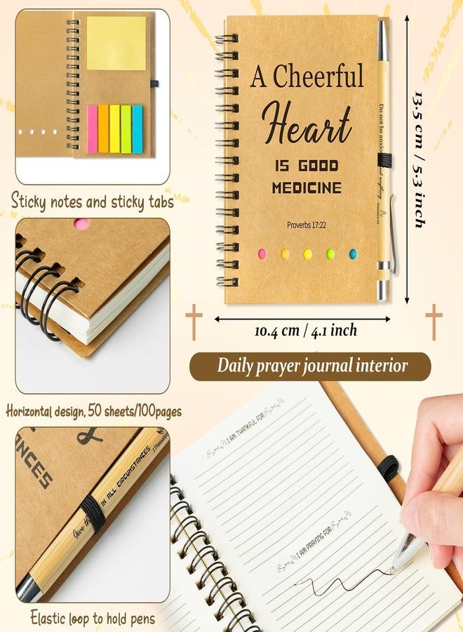 ANGOLIO Christian Gift Set 60Pcs Easter Spring Bulk Sunday School Bible Ballpoint Pens Spiral Religious Notebooks with Sticky Notepads Easter Birthday Gifts for Kid Boy Girl Pastor Teachers Students - Image 2