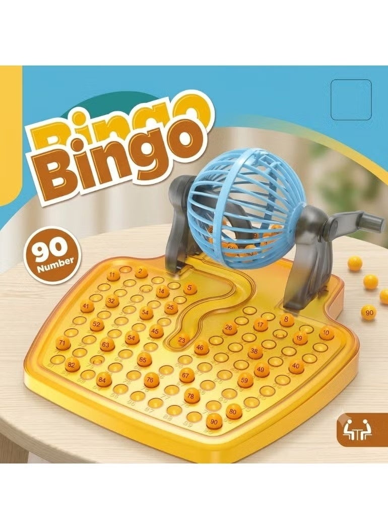 Bingo 90 Number Family Bingo Game Set – Rotary Bingo Cage with Numbered Balls & Master Board for Family Party Games - Image 2