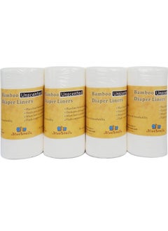BlueSnail Rayon Unscent Diaper Liners- Fragance Free and Chlorine Free(4PK) 400 Count by BlueSnail（White）  - Image 1