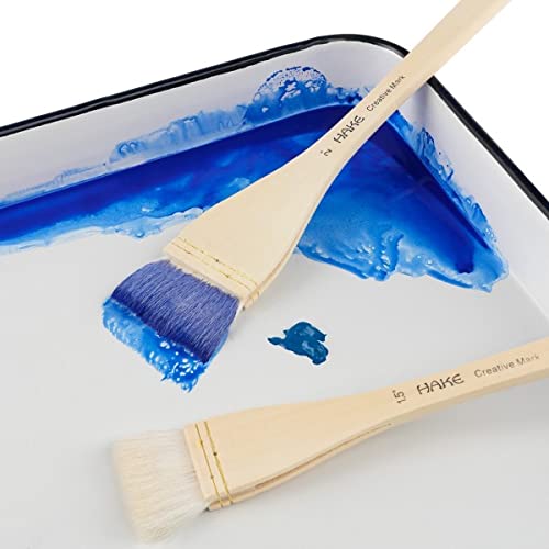 Creative Mark Artist Hake Brush for Watercolor - 3 Piece Art Set - Acrylic Paintbrush Painting Kit with Soft White Hair - Great for Ceramic, Washes, Background Work, Applying Varnishes - Image 5
